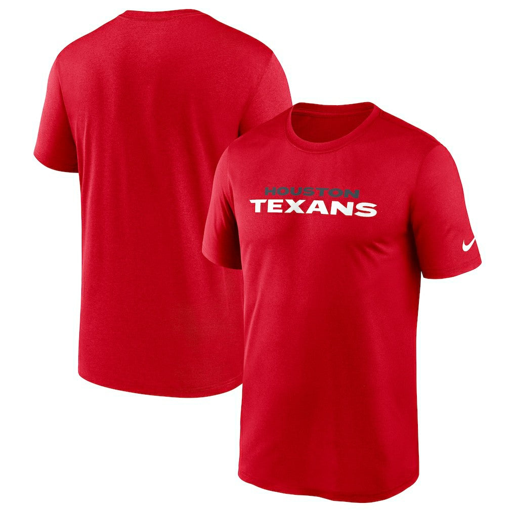 Houston Texans Primetime Legend Wordmark Performance T-Shirt Red - Nike