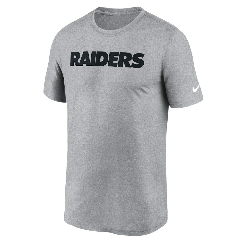 Las Vegas Raiders Primetime Legend Wordmark Performance T-Shirt Heather Gray - Nike