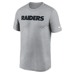 Las Vegas Raiders Primetime Legend Wordmark Performance T-Shirt Heather Gray - Nike