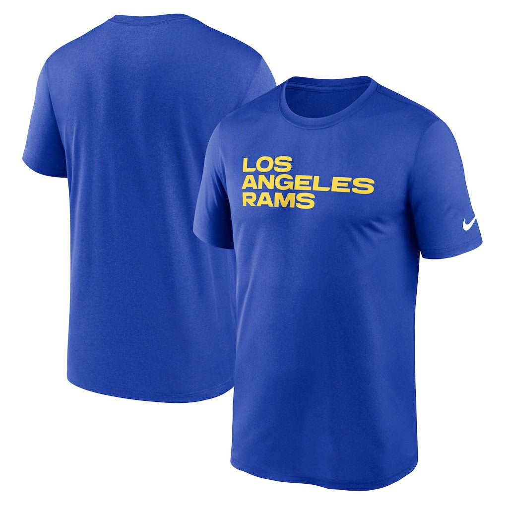 Los Angeles Rams Primetime Legend Wordmark Performance T-Shirt Royal - Nike