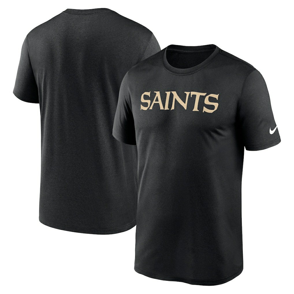 New Orleans Saints Primetime Legend Wordmark Performance T-Shirt Black - Nike