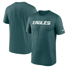 Philadelphia Eagles Primetime Legend Wordmark Performance T-Shirt Midnight Green - Nike