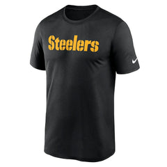 Pittsburgh Steelers Primetime Legend Wordmark Performance T-Shirt Black - Nike