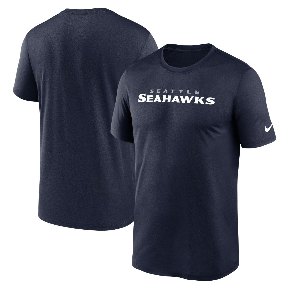 Seattle Seahawks Primetime Legend Wordmark Performance T-Shirt College Navy - Nike