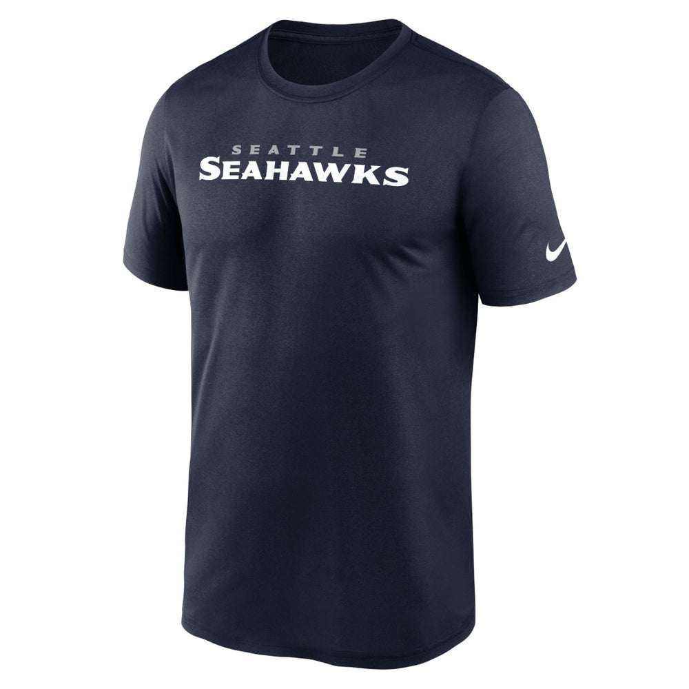 Seattle Seahawks Primetime Legend Wordmark Performance T-Shirt College Navy - Nike
