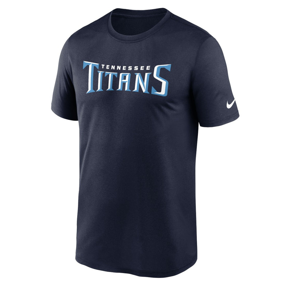 Tennessee Titans Primetime Legend Wordmark Performance T-Shirt Navy - Nike