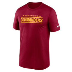 Washington Commanders Primetime Legend Wordmark Performance T-Shirt Burgundy - Nike