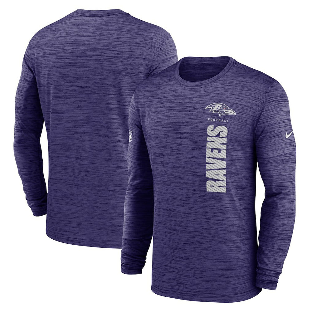 Baltimore Ravens Sideline Velocity Dri-FIT Long Sleeve T-Shirt Purple - Nike
