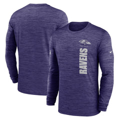 Baltimore Ravens Sideline Velocity Dri-FIT Long Sleeve T-Shirt Purple - Nike