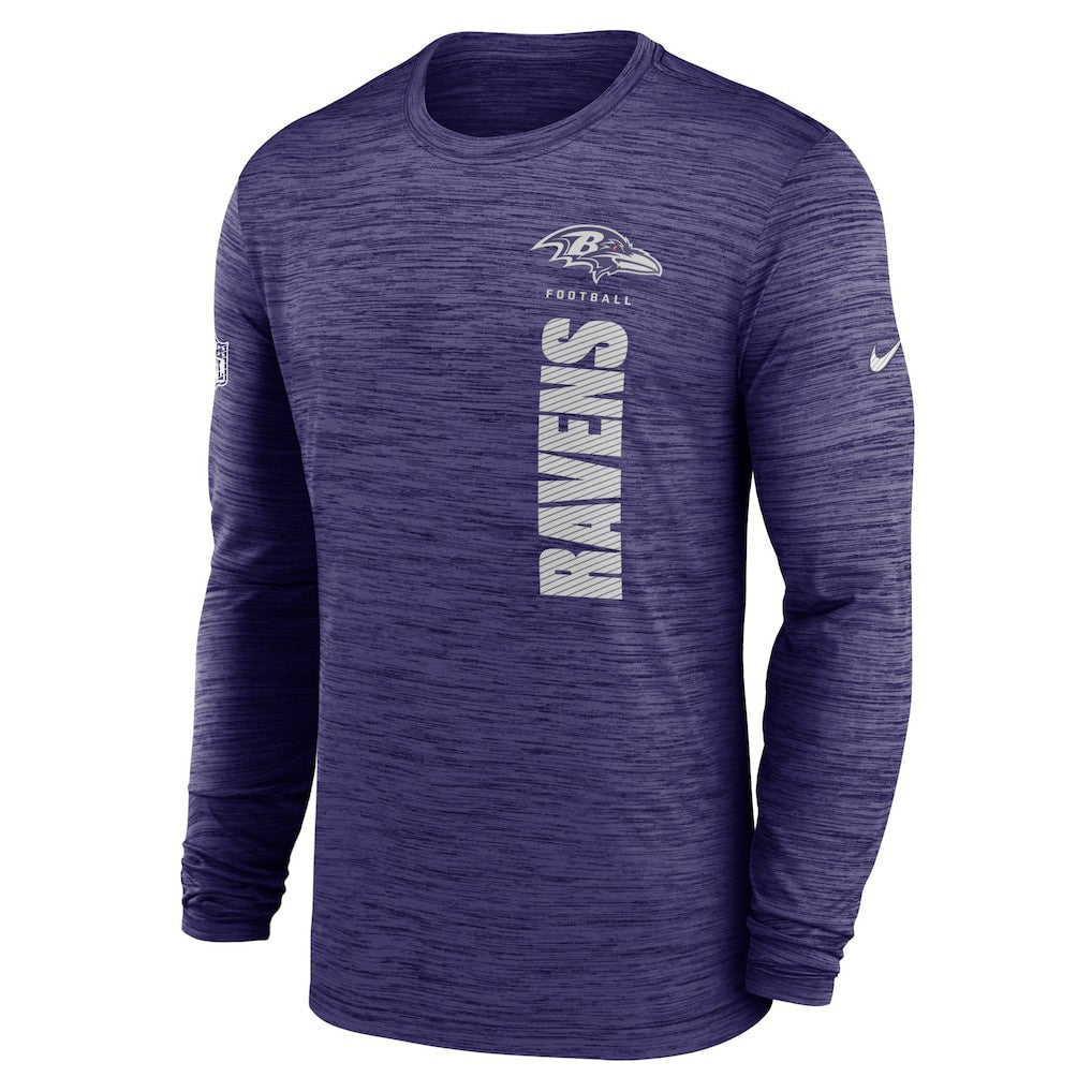 Baltimore Ravens Sideline Velocity Dri-FIT Long Sleeve T-Shirt Purple - Nike