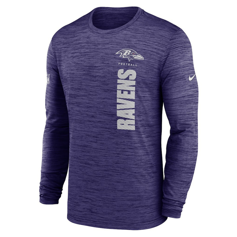 Baltimore Ravens Sideline Velocity Dri-FIT Long Sleeve T-Shirt Purple - Nike