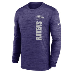 Baltimore Ravens Sideline Velocity Dri-FIT Long Sleeve T-Shirt Purple - Nike