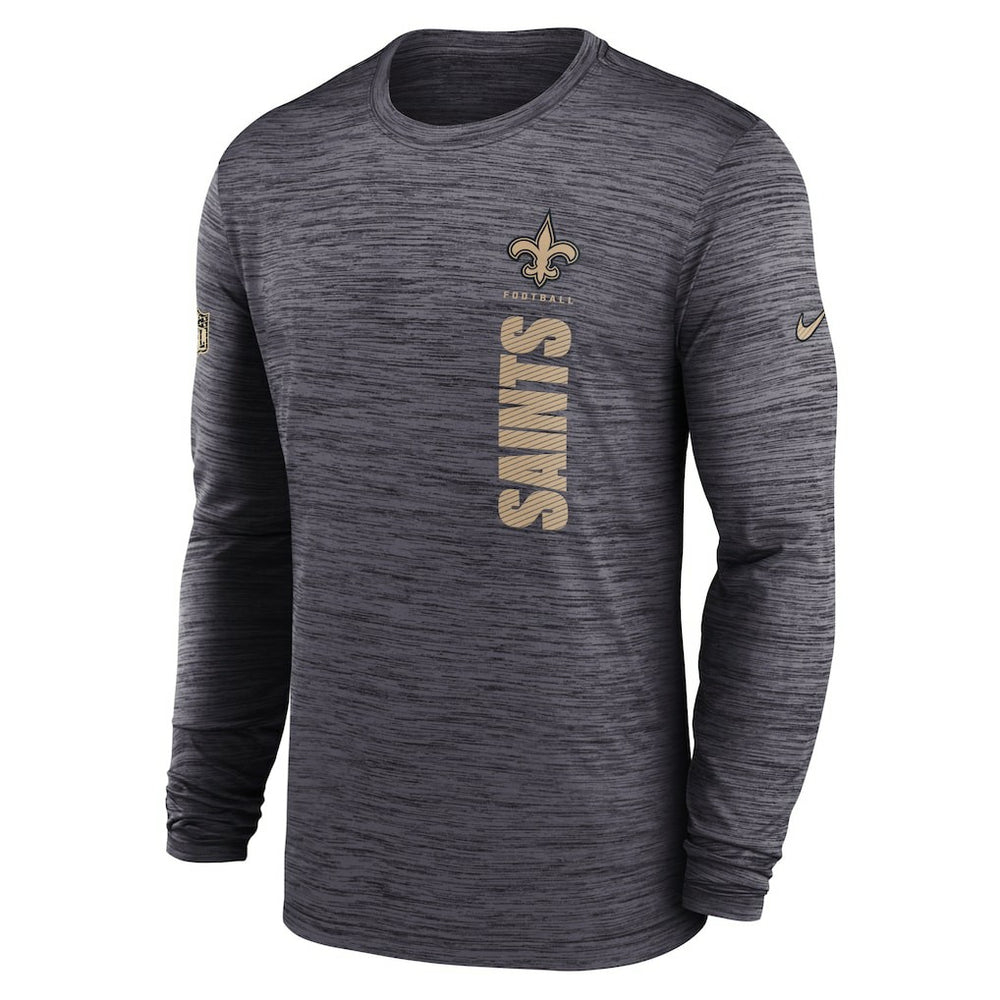 New Orleans Saints Sideline Velocity Dri-FIT Long Sleeve T-Shirt Black - Nike