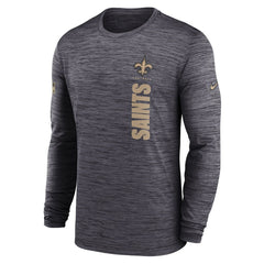New Orleans Saints Sideline Velocity Dri-FIT Long Sleeve T-Shirt Black - Nike