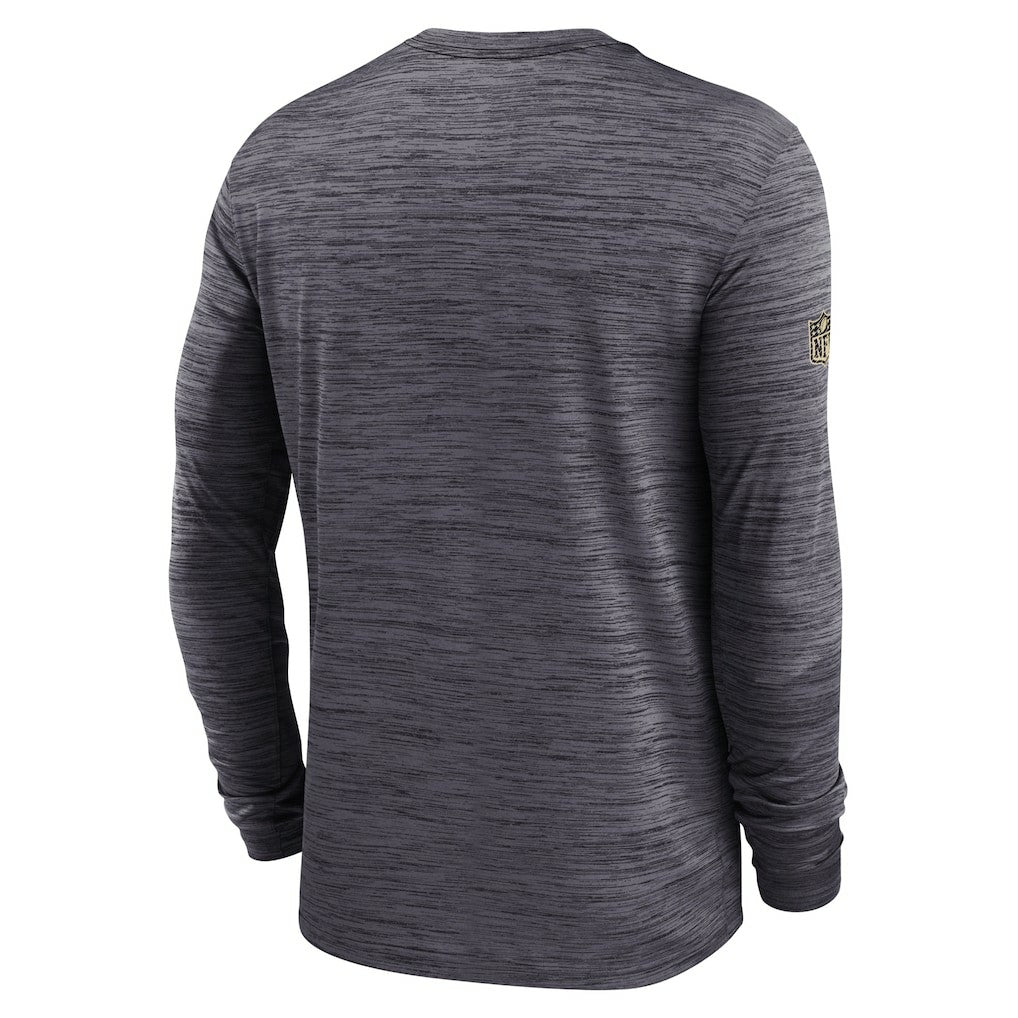 New Orleans Saints Sideline Velocity Dri-FIT Long Sleeve T-Shirt Black - Nike