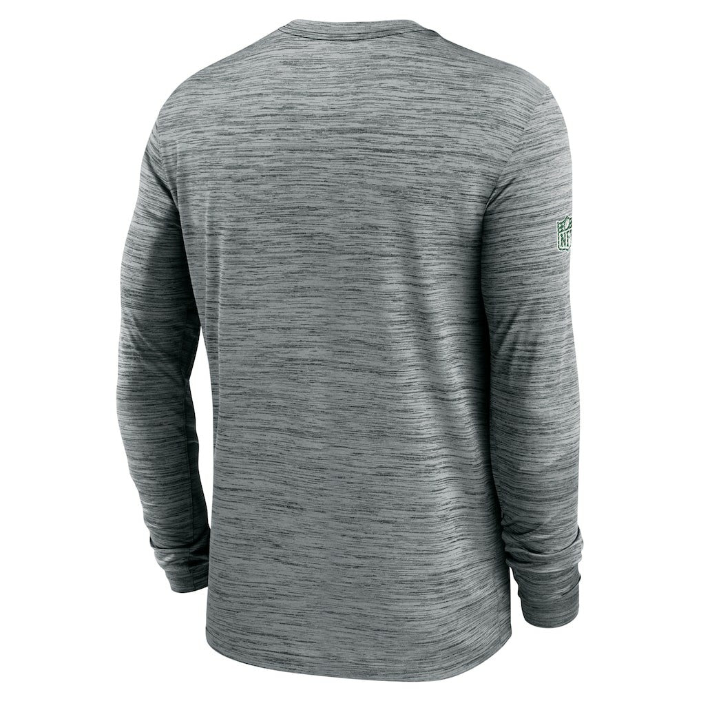 New York Jets Sideline Velocity Dri-FIT Long Sleeve T-Shirt Gray - Nike