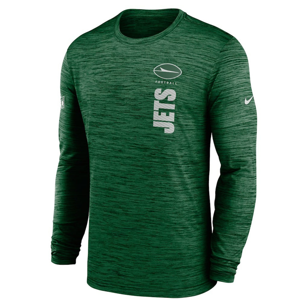 New York Jets Sideline Velocity Dri-FIT Long Sleeve T-Shirt Green - Nike