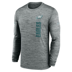 Philadelphia Eagles Sideline Velocity Dri-FIT Long Sleeve T-Shirt Gray - Nike
