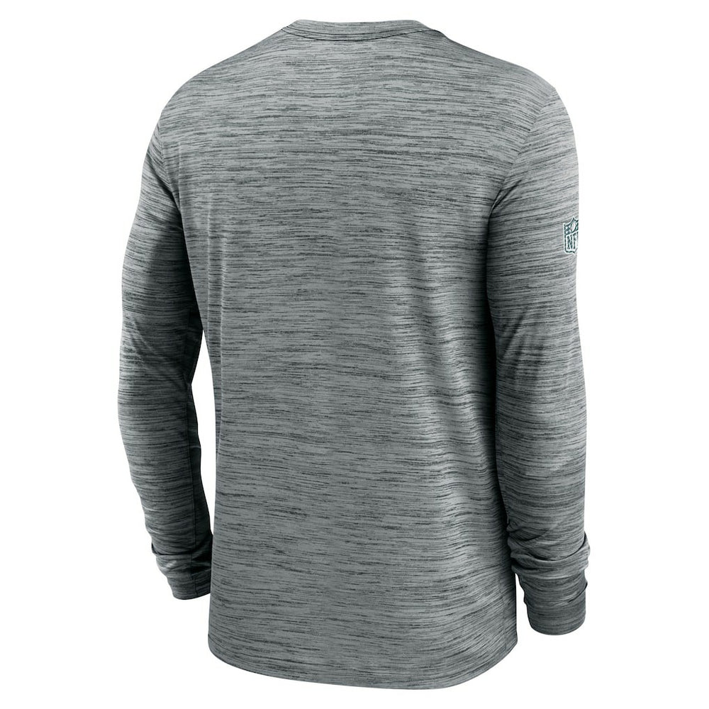 Philadelphia Eagles Sideline Velocity Dri-FIT Long Sleeve T-Shirt Gray - Nike