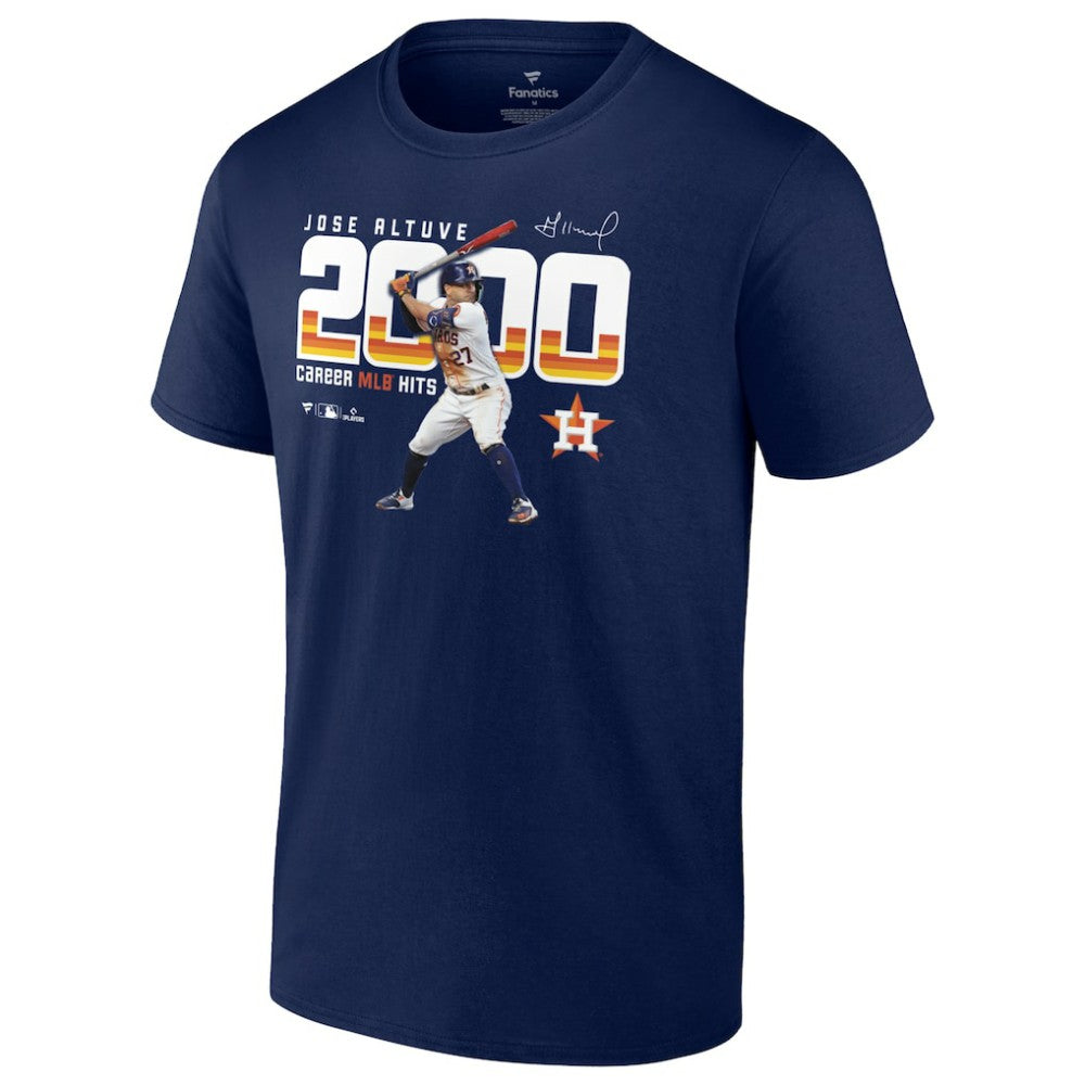 Jose Altuve Houston Astros Fanatics 2,000 Career Hits T-Shirt Near Me