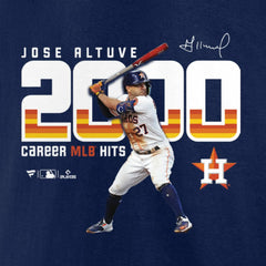 Jose Altuve Houston Astros Fanatics 2,000 Career Hits T-Shirt Near Me