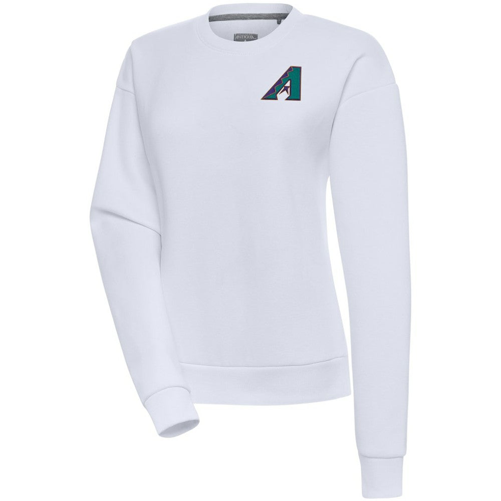 Arizona Diamondbacks Antigua Women's Cooperstown Victory Crewneck Pullover Sweatshirt Sale