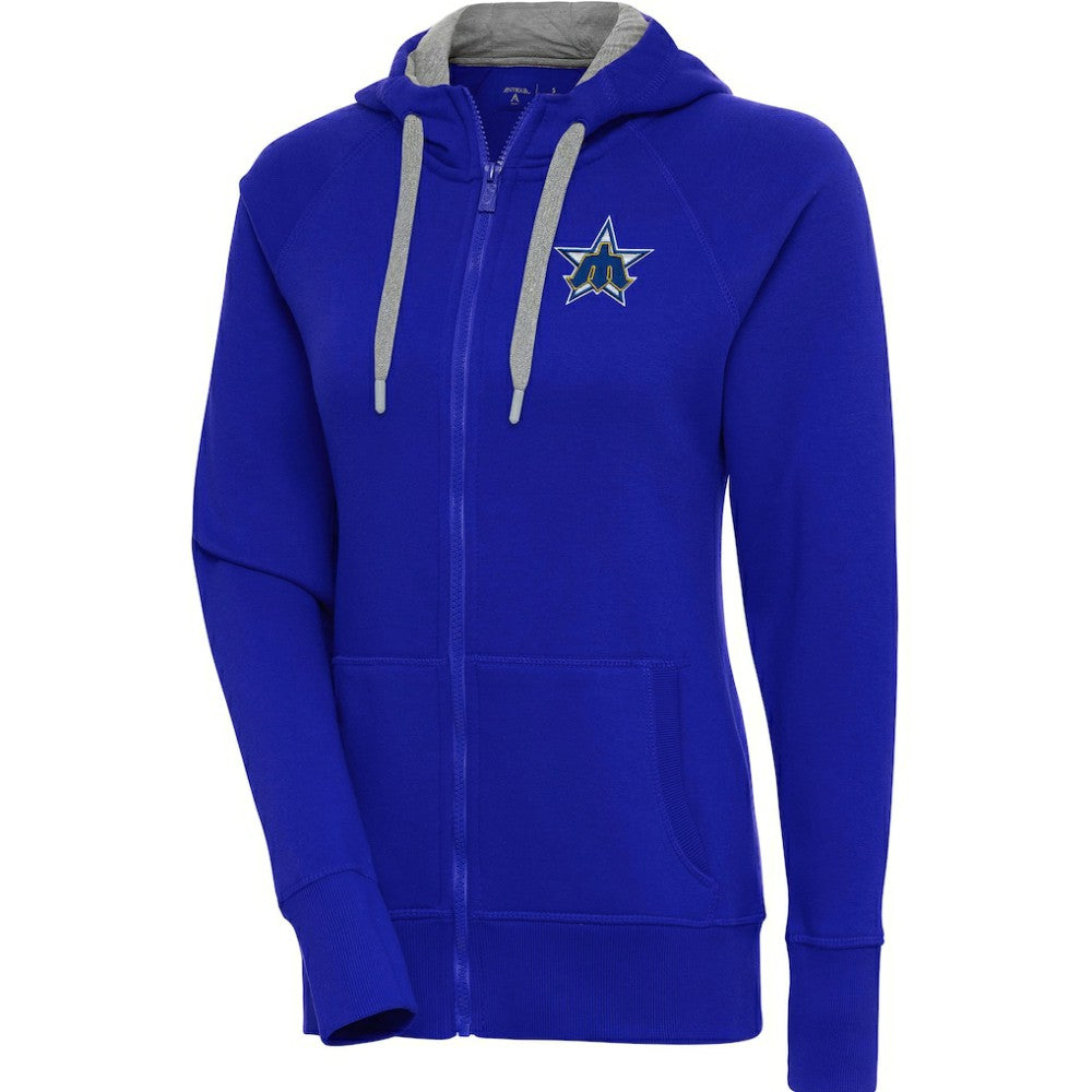 Seattle Mariners Antigua Women's Cooperstown Victory Full-Zip Hoodie Near Me