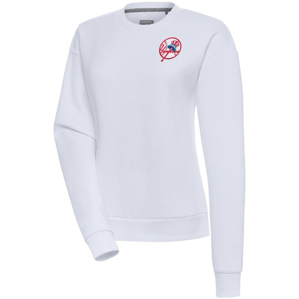 New York Yankees Antigua Women's Cooperstown Victory Crewneck Pullover Sweatshirt discount
