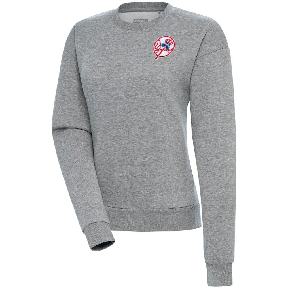 New York Yankees Antigua Women's Cooperstown Victory Crewneck Pullover Sweatshirt Clearance