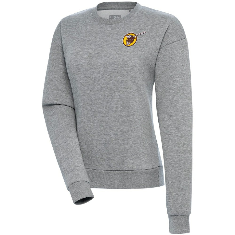 San Diego Padres Antigua Women's Cooperstown Victory Crewneck Pullover Sweatshirt Sale