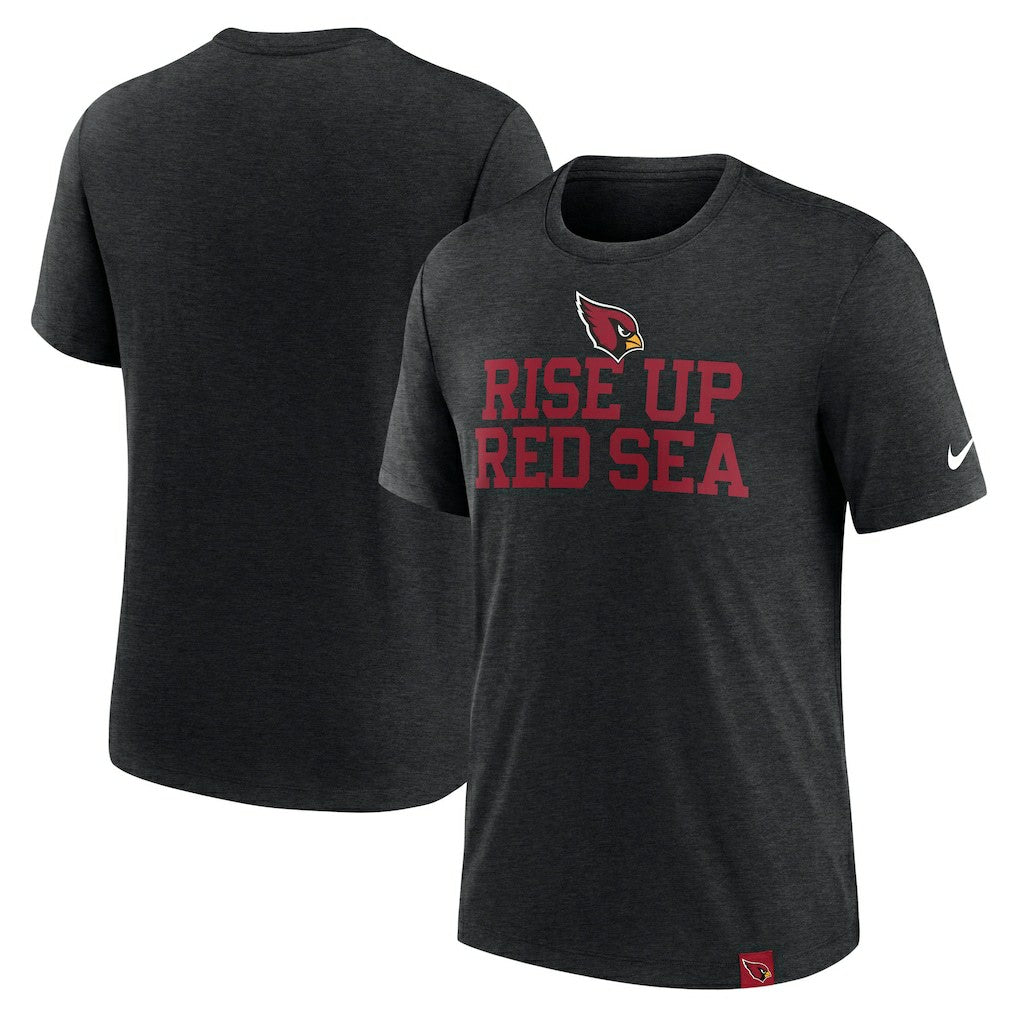 Arizona Cardinals Blitz Tri-Blend T-Shirt Heather Black - Nike