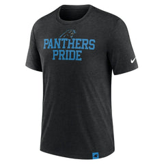 Carolina Panthers Blitz Tri-Blend T-Shirt Heather Black - Nike