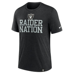 Las Vegas Raiders Blitz Tri-Blend T-Shirt Heather Black - Nike
