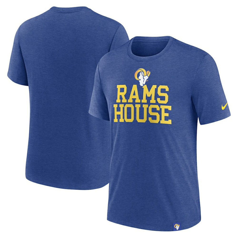 Los Angeles Rams Blitz Tri-Blend T-Shirt Heather Royal - Nike