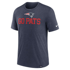 New England Patriots Blitz Tri-Blend T-Shirt Heather Navy - Nike