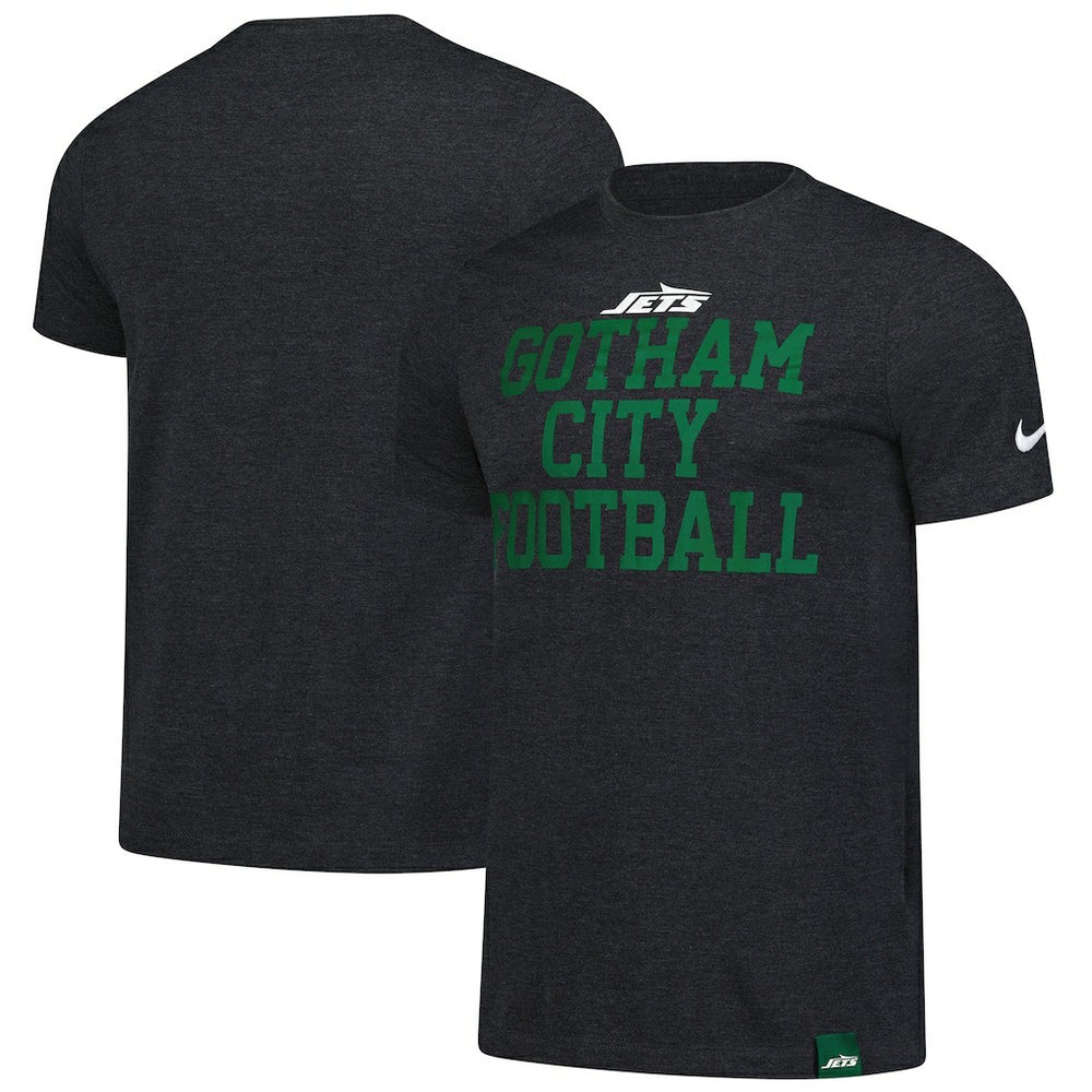 New York Jets Blitz Tri-Blend T-Shirt Heather Black - Nike