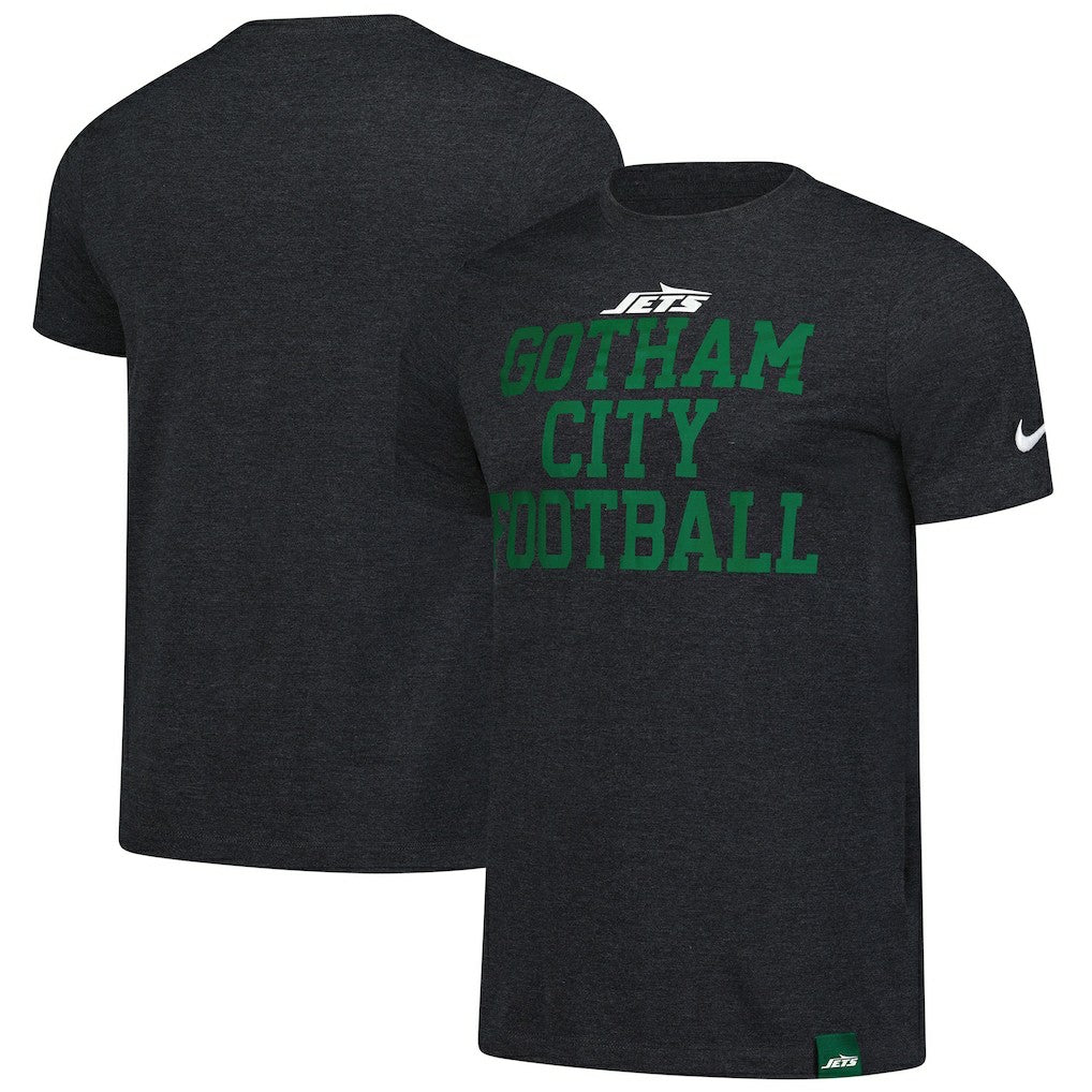 New York Jets Blitz Tri-Blend T-Shirt Heather Black - Nike