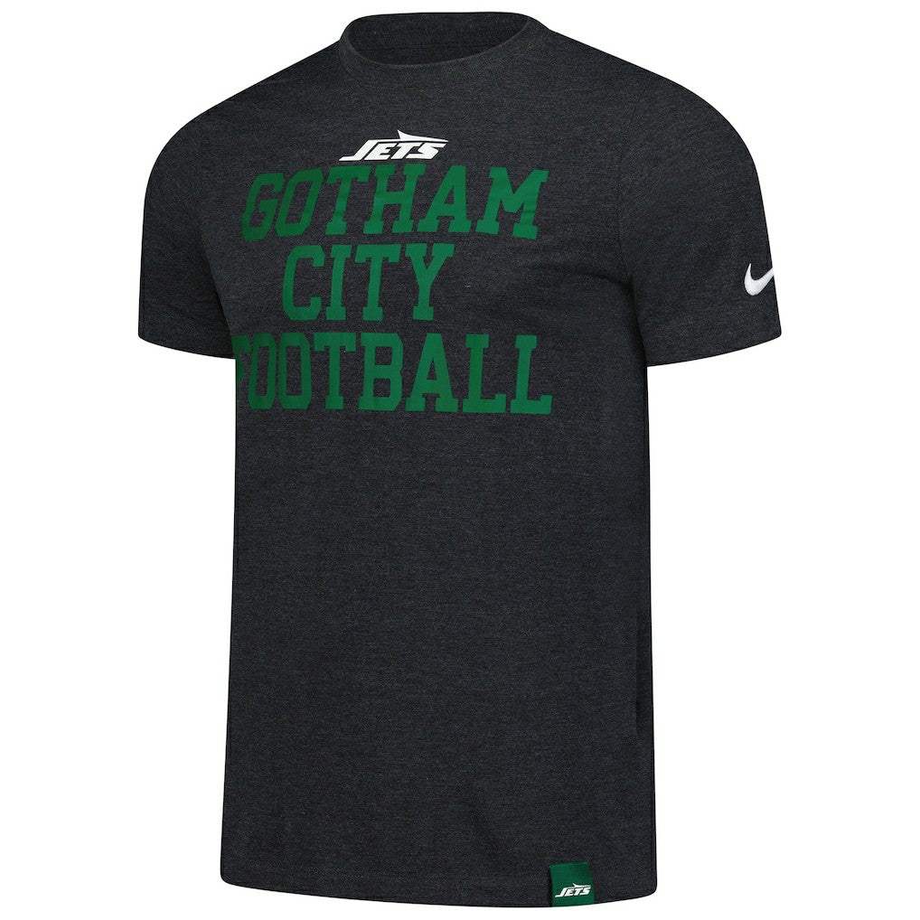 New York Jets Blitz Tri-Blend T-Shirt Heather Black - Nike