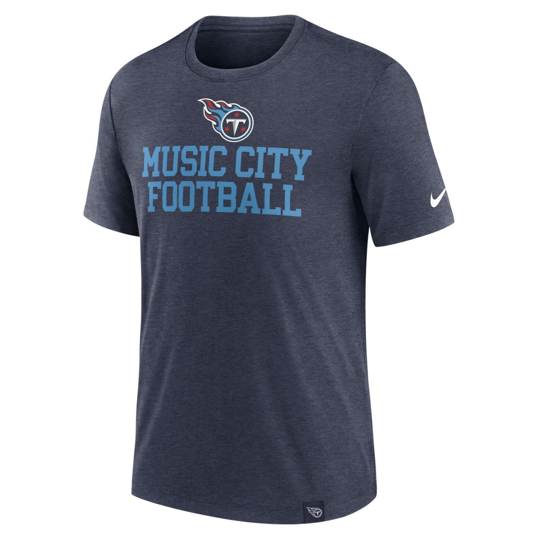 Tennessee Titans Blitz Tri-Blend T-Shirt Heather Navy - Nike