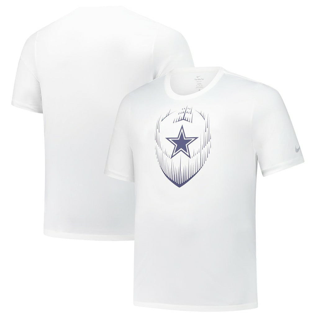 Dallas Cowboys Big & Tall Blitz Legend Icon Performance T-Shirt White - Nike