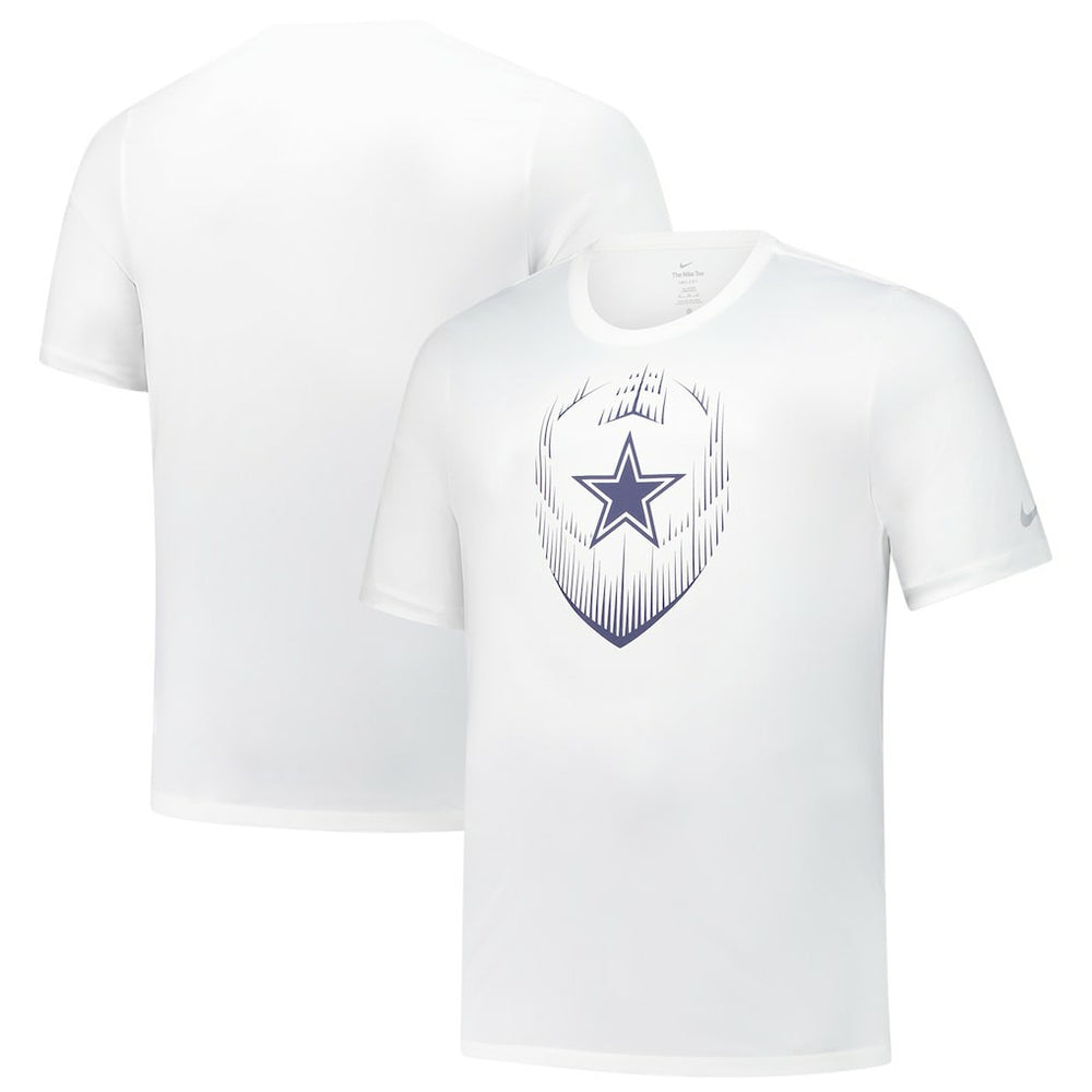 Dallas Cowboys Big & Tall Blitz Legend Icon Performance T-Shirt White - Nike