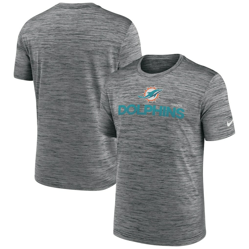 Miami Dolphins Blitz Velocity Modern Dri-FIT T-Shirt Anthracite - Nike