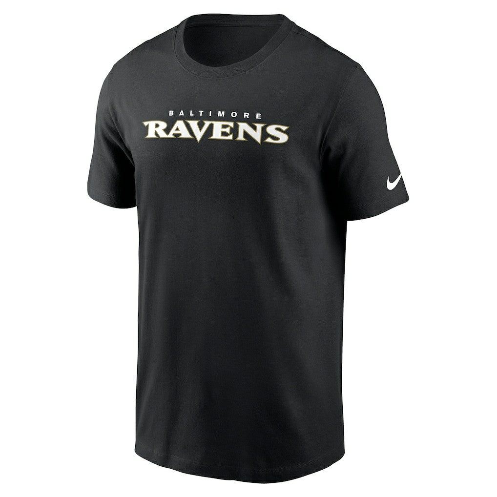 Baltimore Ravens Primetime Wordmark Essential T-Shirt Black - Nike