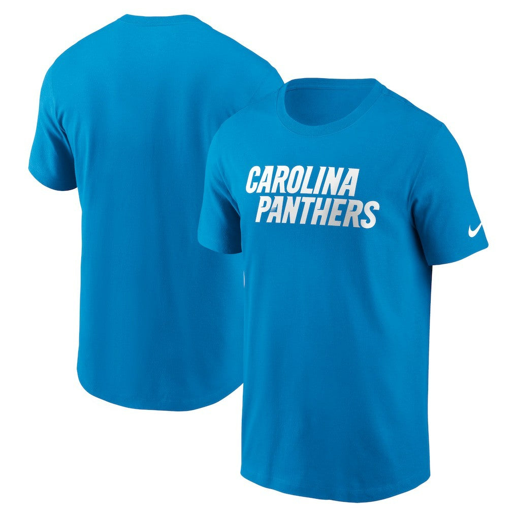 Carolina Panthers Primetime Wordmark Essential T-Shirt Blue - Nike