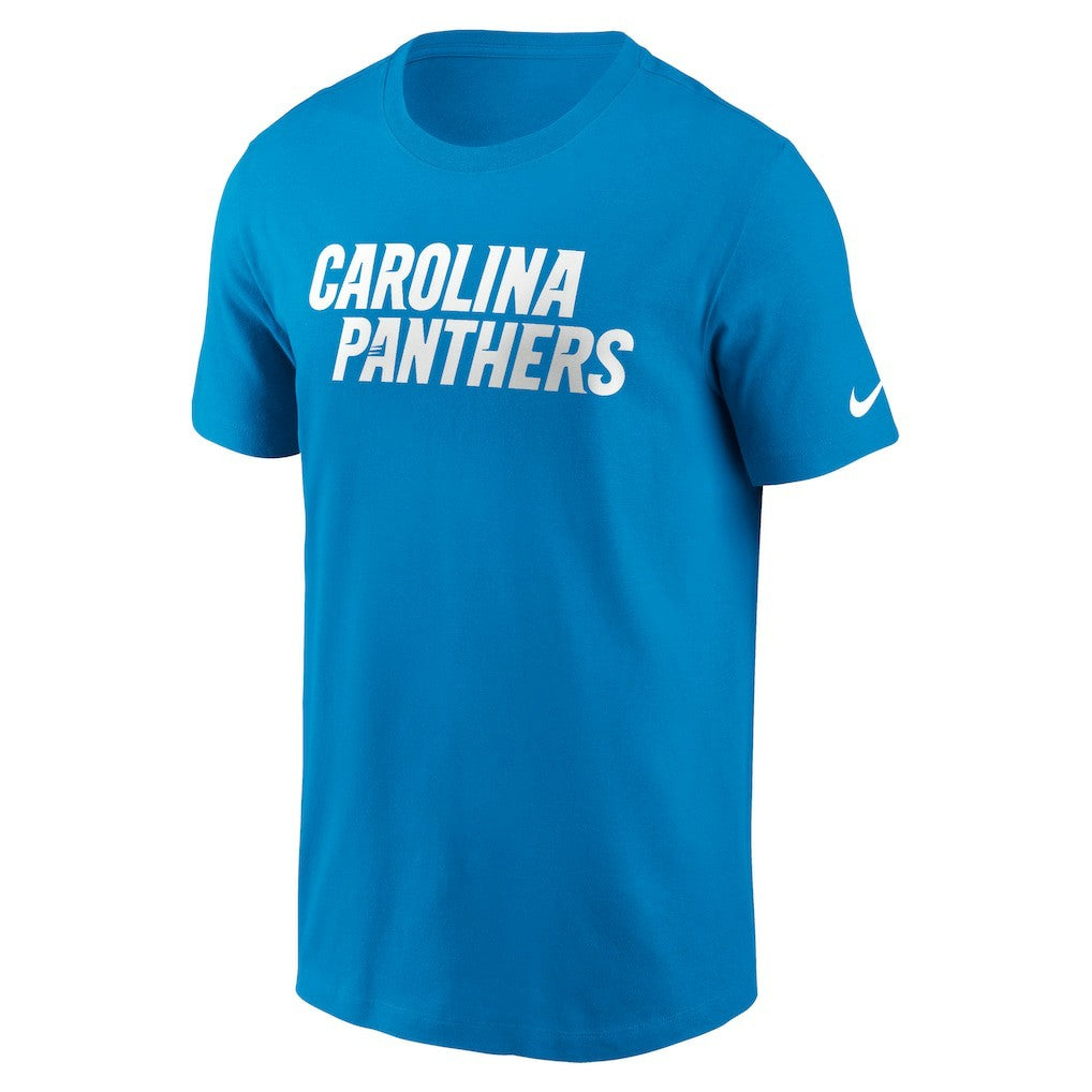 Carolina Panthers Primetime Wordmark Essential T-Shirt Blue - Nike