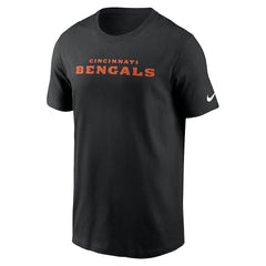 Cincinnati Bengals Primetime Wordmark Essential T-Shirt Black - Nike