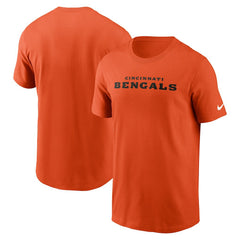 Cincinnati Bengals Primetime Wordmark Essential T-Shirt Orange - Nike