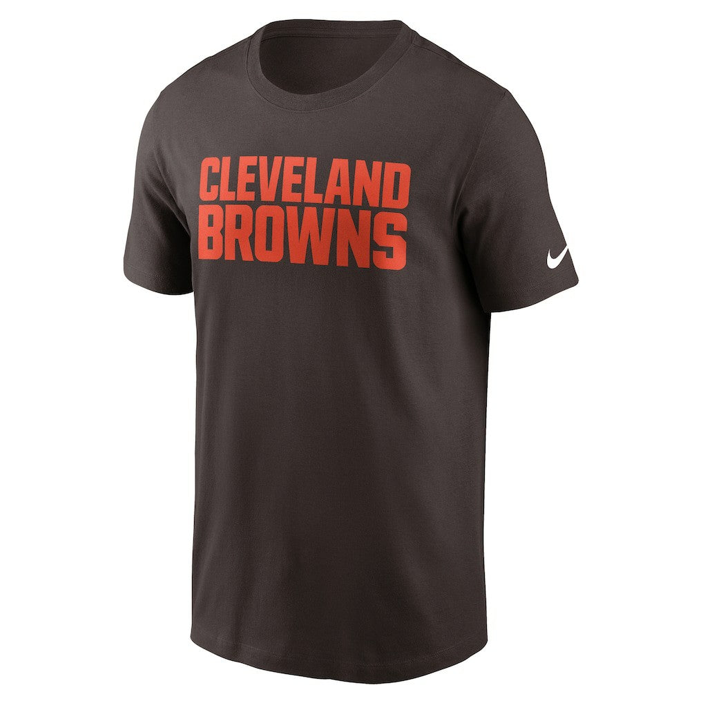 Cleveland Browns Primetime Wordmark Essential T-Shirt Brown - Nike