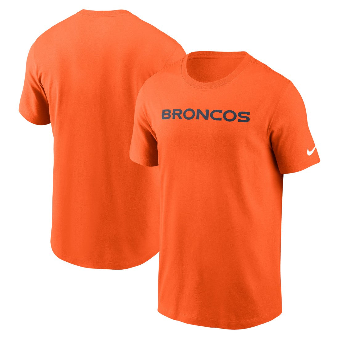 Denver Broncos Primetime Wordmark Essential T-Shirt Orange - Nike