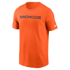 Denver Broncos Primetime Wordmark Essential T-Shirt Orange - Nike